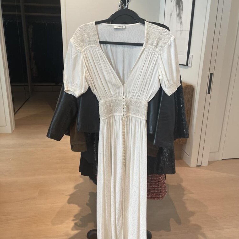 The Attico White Silky Dress